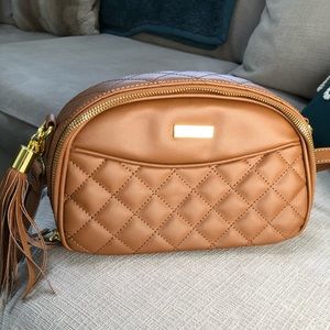 Joy & Iman cognac quilted bag